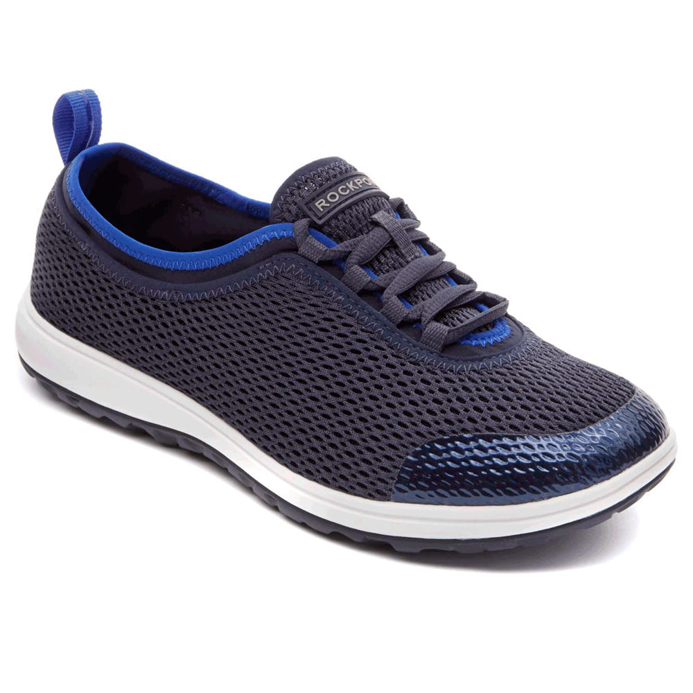 Rockport Womens Sneakers Navy - WALK360 Washable Laceup - UK 065-FGHUNS